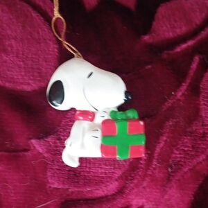 Vintage Snoopy Christmas Ornament with Gift